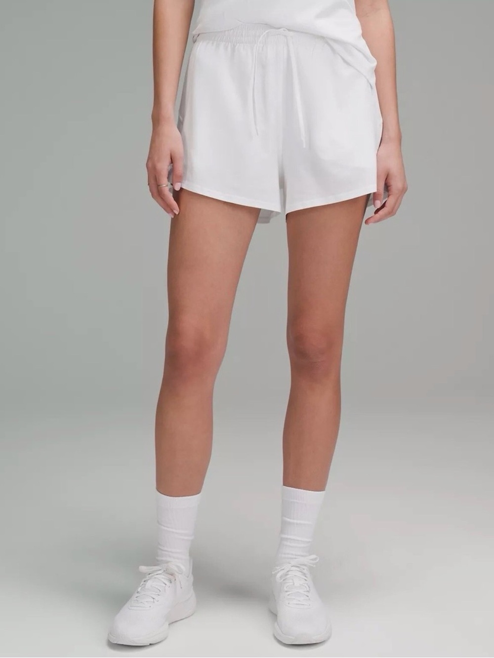 lululemon athletica Women's White Drawstring Athletic Shorts